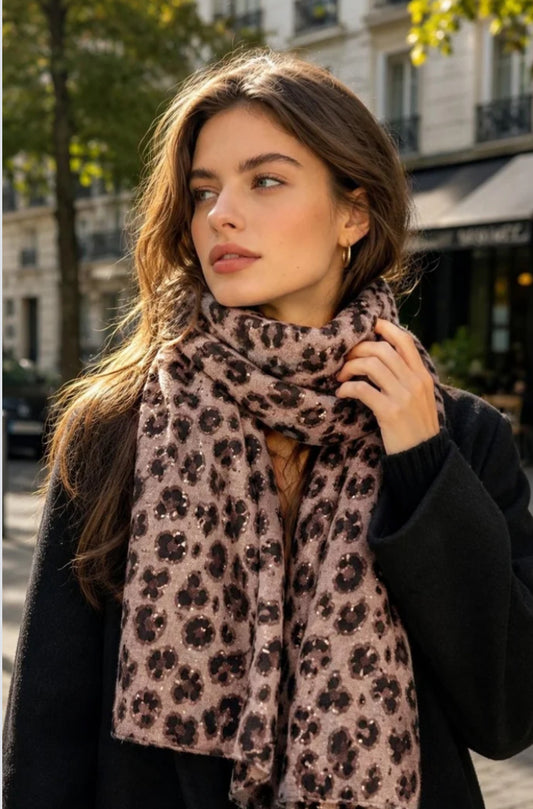 LEOPARD PRINT SCARF