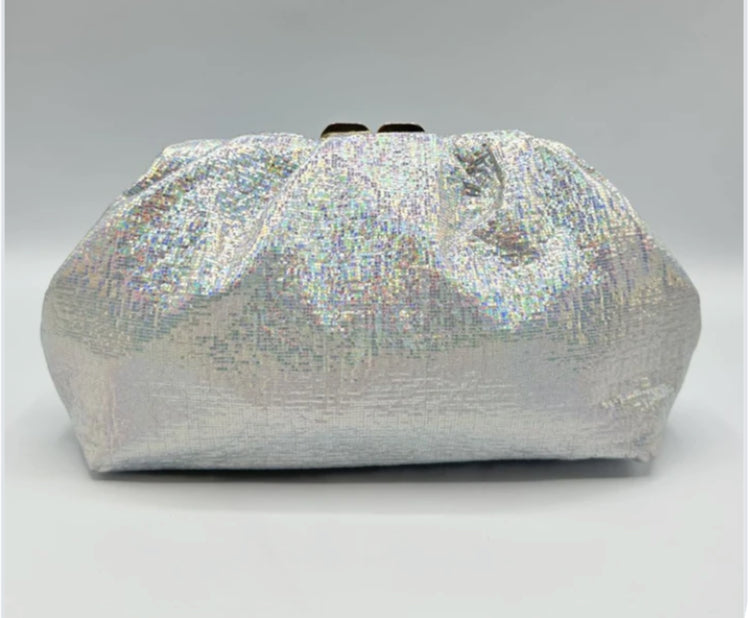RUCHED OCCASION BAG - IRIDESCENT