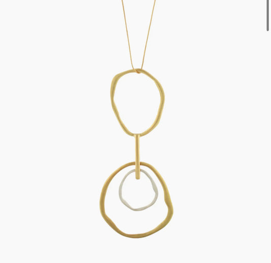 DNSK ADJUSTABLE CIRCLES NECKLACE