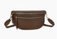 ZIP SLING BAG - DARK BROWN