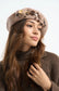 BUTTON BERET - TAUPE