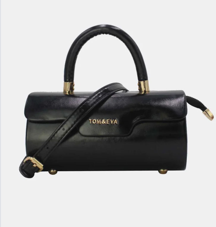 MINI PATENT HANDBAG - BLACK