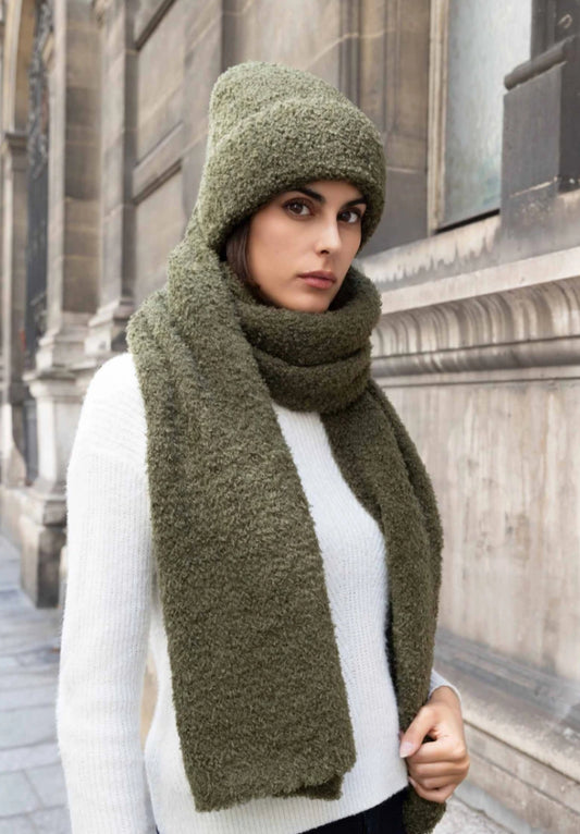 CHUNKY SOFT SCARF - KHAKI