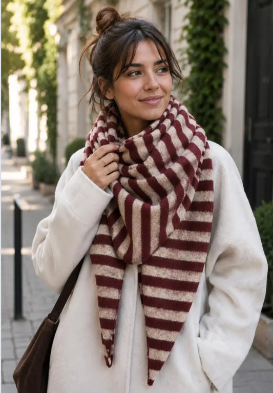 STRIPE TRIANGLE SCARF