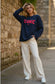 COTTON OVERSIZED ICONIC SWEATSHIRT- 12-18 - NAVY