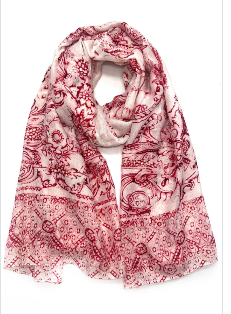 COTTON BLEND SCARF