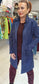 SUEDETTE OPEN JKT - 8-12/14- NAVY