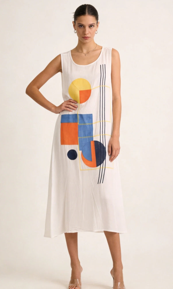 GEO PRINT SUNDRESS - 10-16