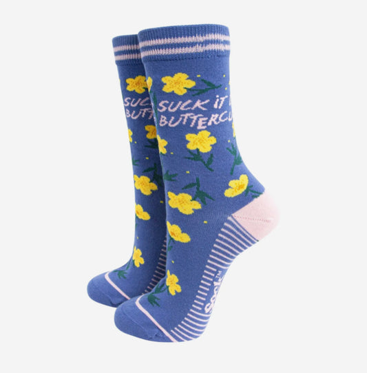SUCK IT UP BUTTERCUP SOCKS
