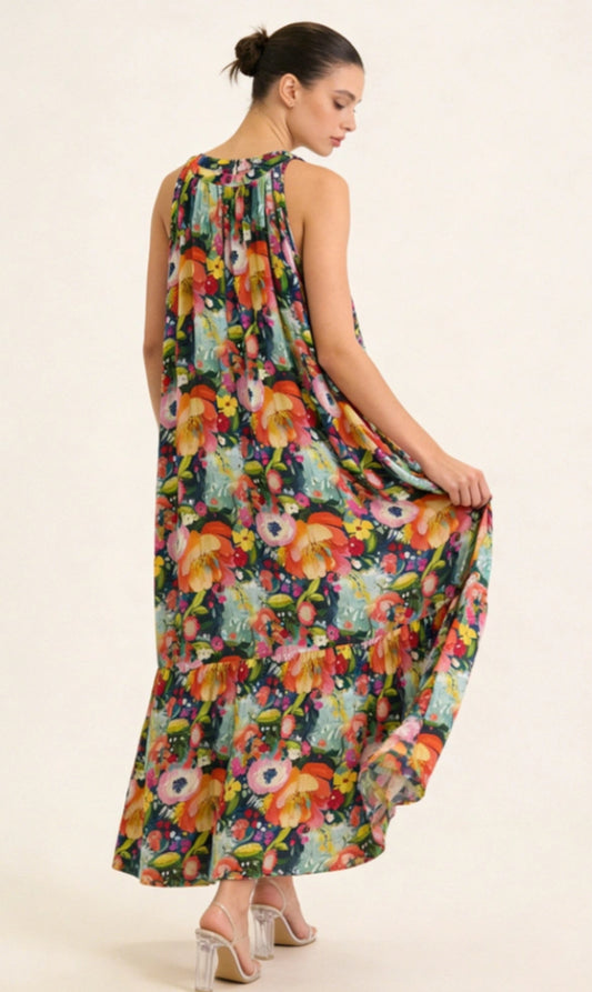 PRINT MAXI DRESS - 8-14