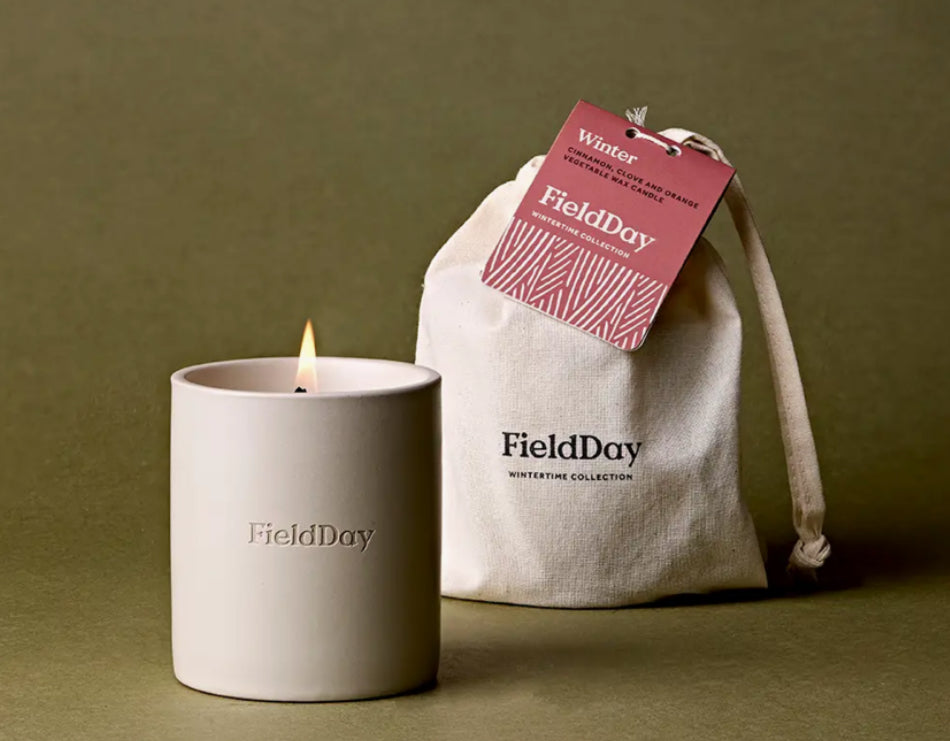 FOLK CHRISTMAS VEGETABLE WAX CANDLE - CINNAMON, CLOVE & ORANGE