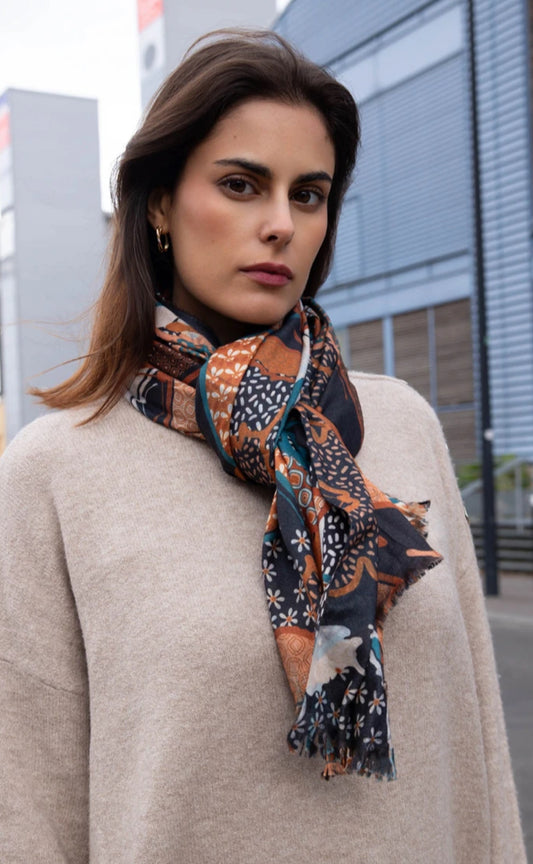 BUTTERFLY PRINT SCARF