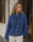 STRIPE KNIT SCARF CARDI - 10-16 - BLUE