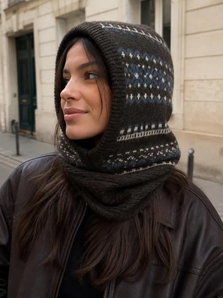 KNIT HOOD & SCARF