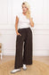 COTTON CORD PALAZZO - 10-16 - CHOCOLATE BROWN