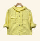 COTTON HOODED JACKET - 8-14 - LEMON