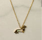 STAINLESS STEEL & WHITE ENAMEL DOG NECKLACE