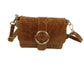 LEATHER CROSSBODY BAG - CAMEL