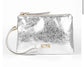 METALLIC SILVER WRISTLET PURSE