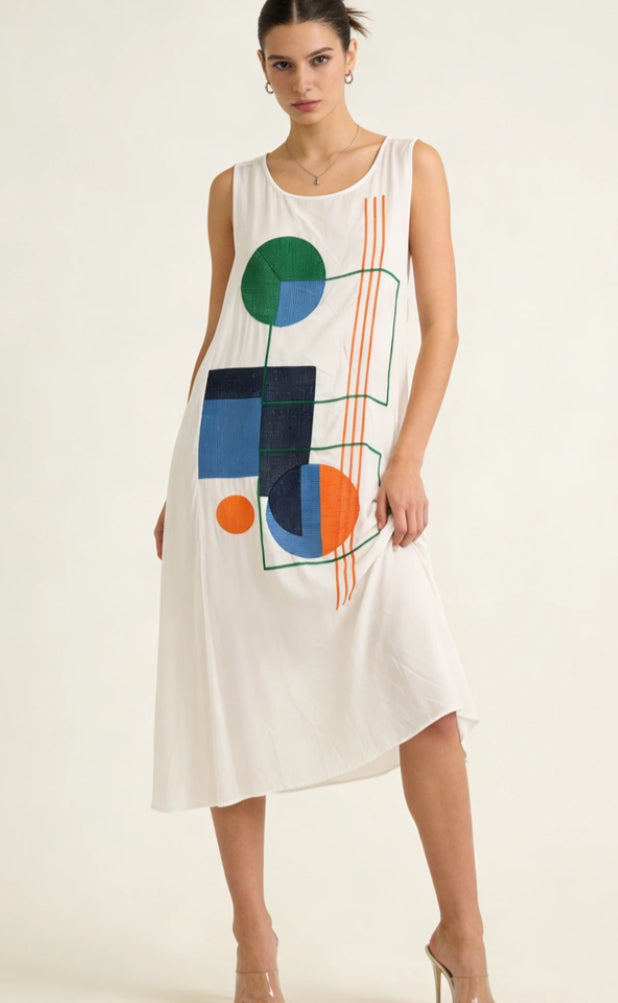 GEO PRINT SUNDRESS - 10-16