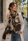 FLORAL FOIL PRINT SCARF