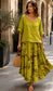 LINEN/COTTON 2 PCE DRESS & COVER UP - 10-16 - LIME