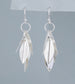 LEAF HOOK DROP EARRINGS- SILVER