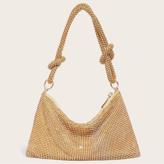 GOLD CRYSTAL OCCASION BAG