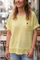 COTTON MESH POCKET TOP - 10-16 - LEMON