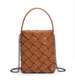 WOVEN CROSSBODY WITH CHAIN STRAP - CAMEL