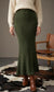 RIBBED MAXI SKIRT - 10-16 - KHAKI