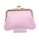 LEATHER GRANNY PURSE - PINK