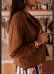 SUEDETTE JACKET - 8-12 - CAMEL
