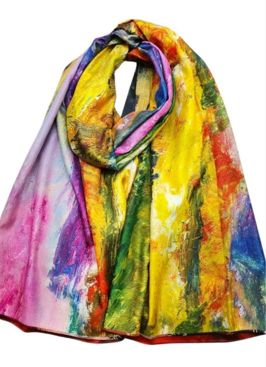 DOUBLE SIDED SILK FEEL SCARF