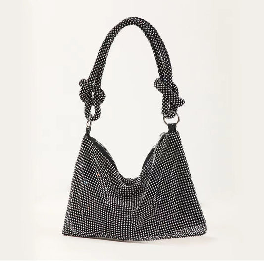 BLACK CRYSTAL OCCASION BAG