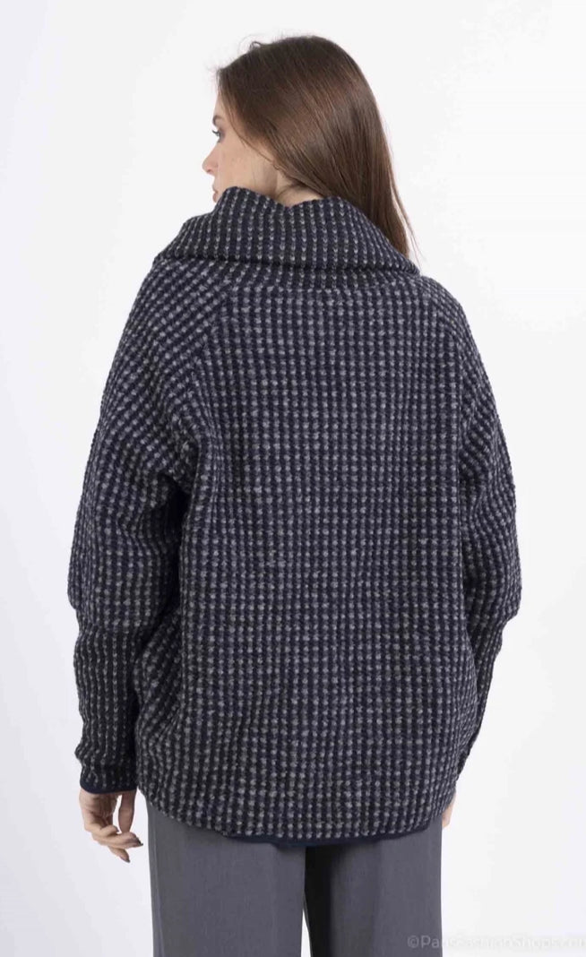 ASYMMETRIC ZIP JACKET - 10-16 - NAVY