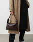CHAIN TWIST HANDLE BAG - CHOCOLATE
