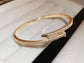 CRYSTAL DESIGNER INSPIRED BANGLE - GOLD