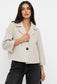 BOUCLE BUTTON COAT - 10-14- CREAM
