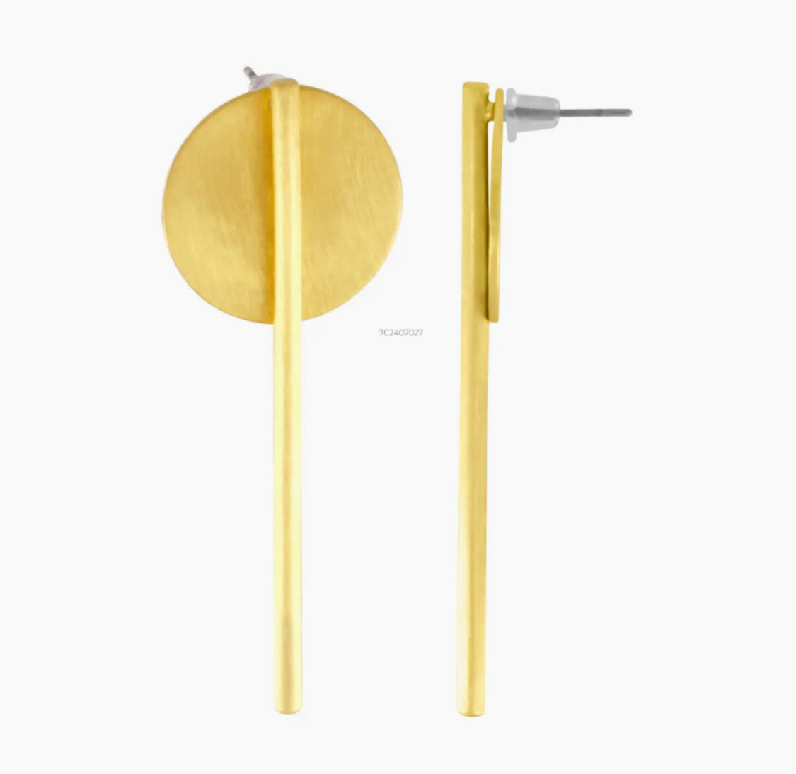 DNSK - CIRCLE BAR EARRINGS