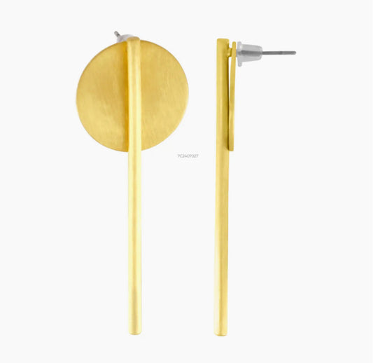 DNSK - CIRCLE BAR EARRINGS