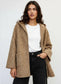 HOODED BOUCLE JACKET - 10-16 - CAMEL