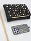 STUD VELVET BAG - BLACK