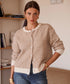 TWO TONE CARDI - 10-14 - BEIGE