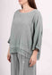 LAYERED HEM LINEN TOP - 10-16 - KHAKI