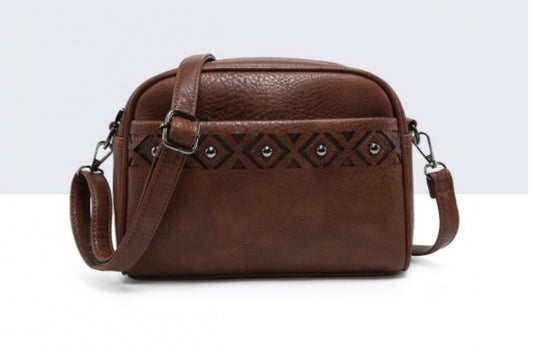 STUD CROSSBODY - CHOCOLATE