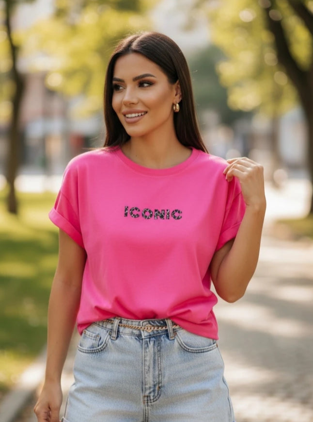 ICONIC COTTON TEE - 10-16 - PINK