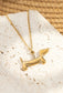 STAINLESS STEEL DOG NECKLACE - GOLD