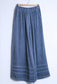 LINEN COTTON PLEAT PALAZZO - 10-16 - NAVY