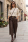 LEATHERETTE PALAZZO - 10-14 - CHOCOLATE
